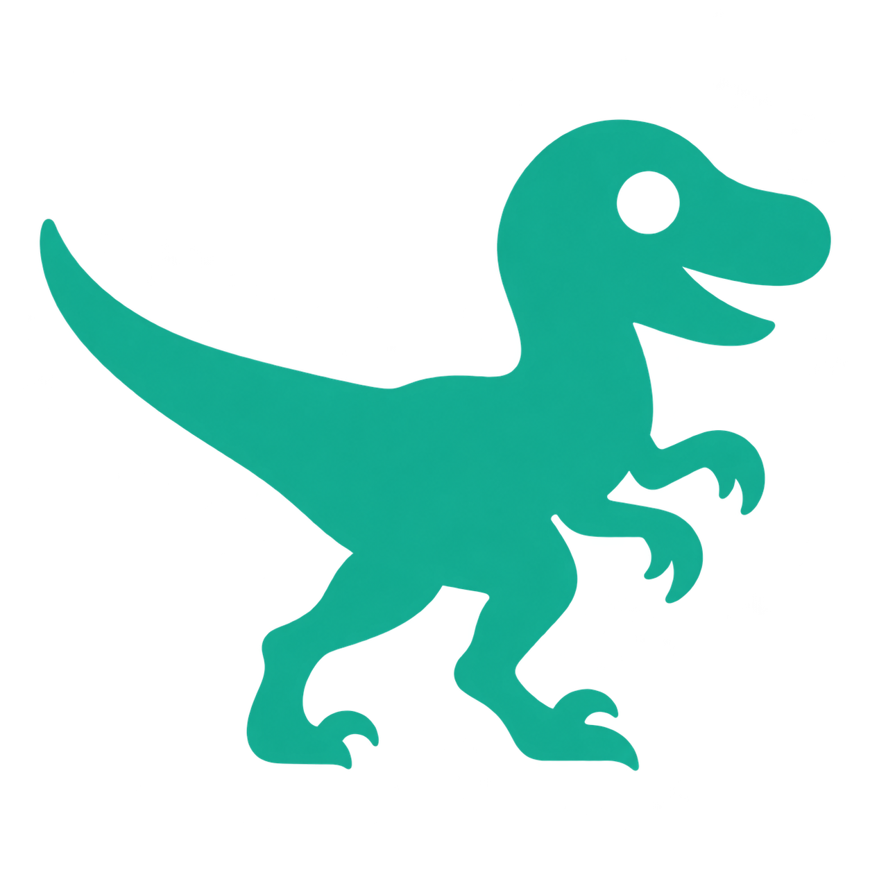 Friendly teal Talkasaurus dinosaur
